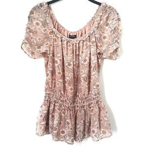 Max Edition Pink Blush Floral Top - Size S - NWT